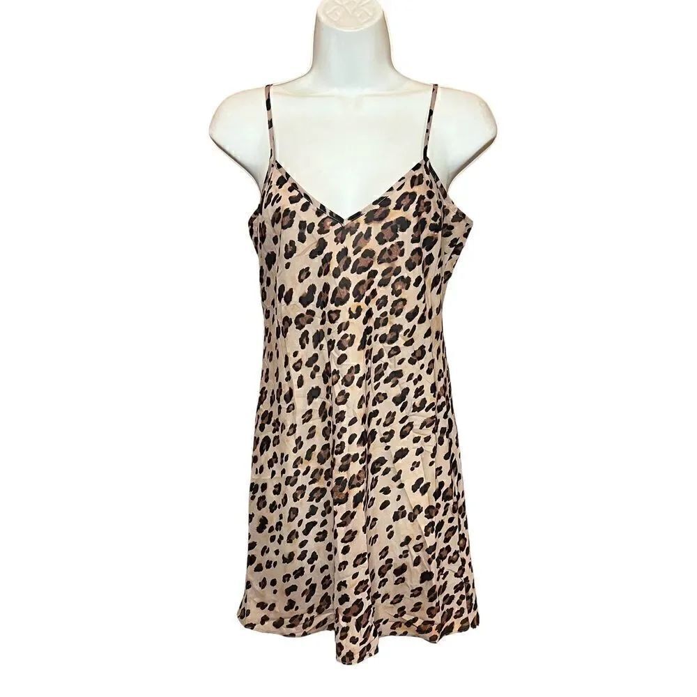 Veronica Beard Leopard Print Slip Dress NWOT Size XS